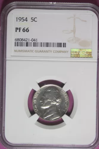 1954 - NGC PF66 Jefferson Nickel!  #B43790