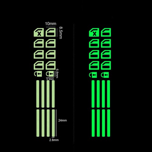 1 Set Car Door Window Switch Luminous Green Night Safety Sticker Accessories - Bild 5 von 10