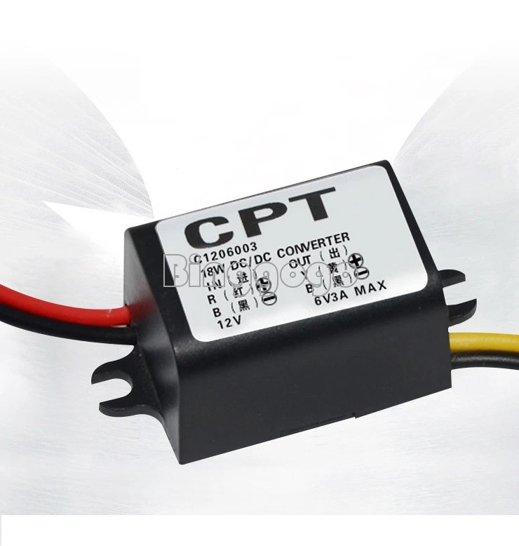 Convertidor de voltaje impermeable convertidor convertidor de corriente de DC 12V a 6V 3A nuevo - Imagen 2 de 4
