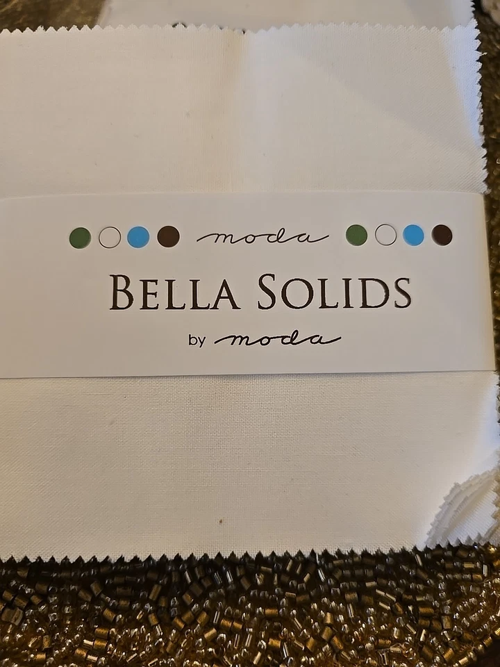 Moda Bella Solids Off-White Charm Pack 42 5" Precut Quilt Squares 9900PP-200 - Image 3 of 3