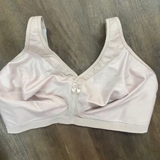 Glamorise Nude Active Support Bra Size 40I Wireless Plus Size