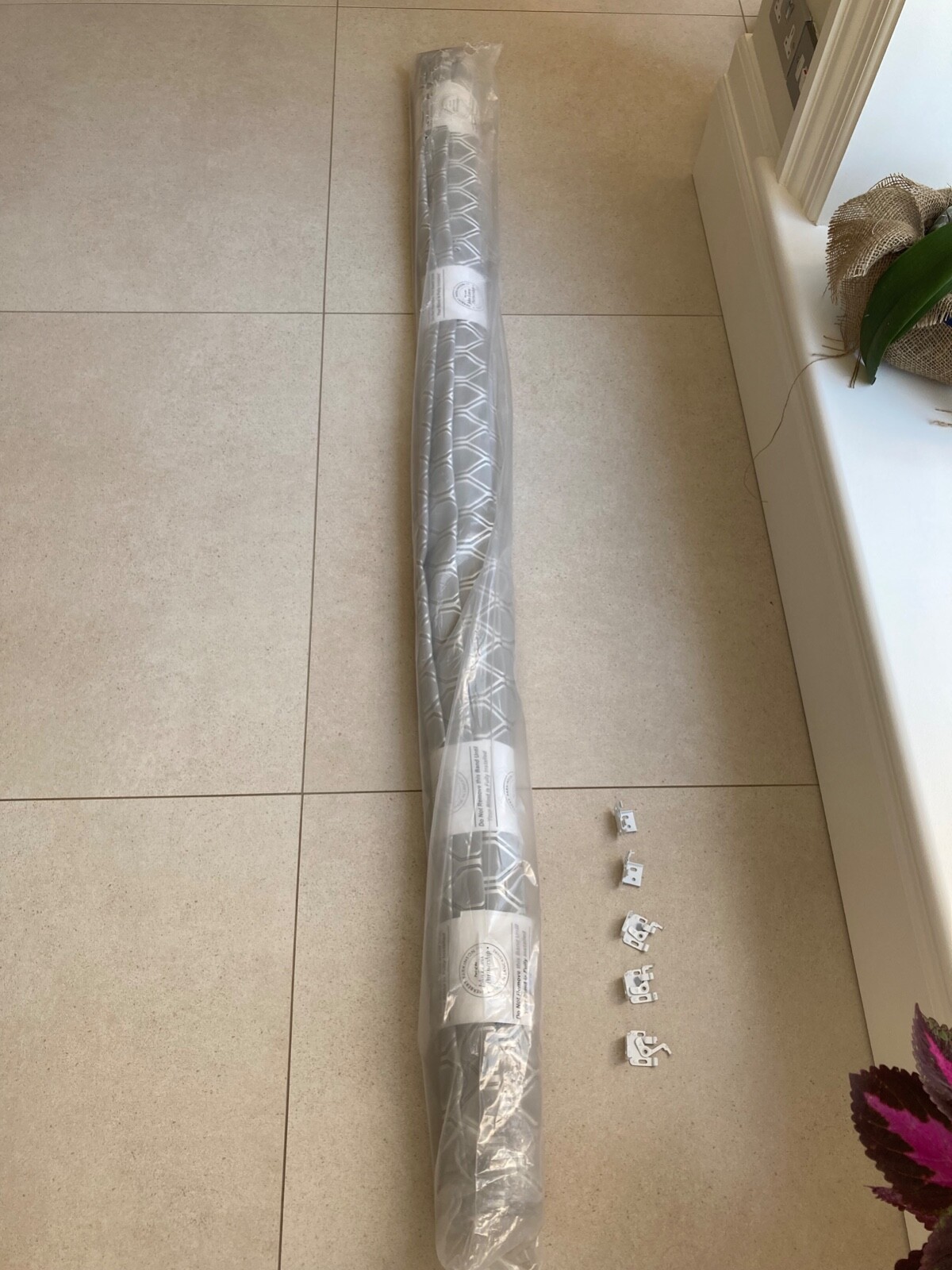Roman Blind, John Lewis, Grey and Silver, unopened new eBay