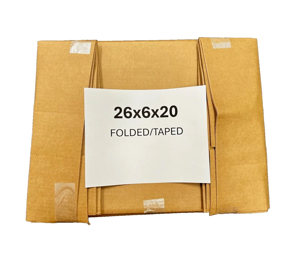 26" x 6" x 20" CARDBOARD BOX - 200 lb -  SIDE LOADING - SINGLE BOX - Image 3 of 4