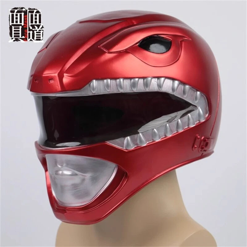 Power Rangers Mighty Morphin Jason Lee Scott PVC Helmet Cosplay Full Mask Hallow - Image 2 of 4