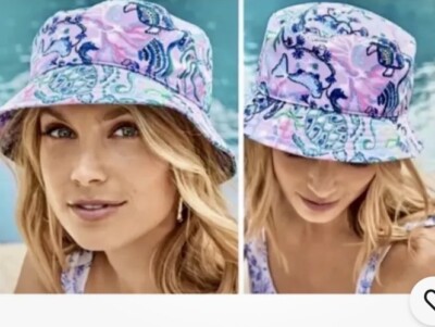 NWT Lilly Pulitzer Bucket Hat Lilac Freesia Mermaid For You 
