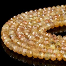 Natural Honey Yellow Apatite AAA Micro Faceted Rondelle 4X3MM 6X4MM Beads P91 
