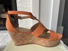 NEW Women Franco Sarto Falco Cork Wedge Sandals Orange 9 M Summer Spring VOLS UT — photo 9