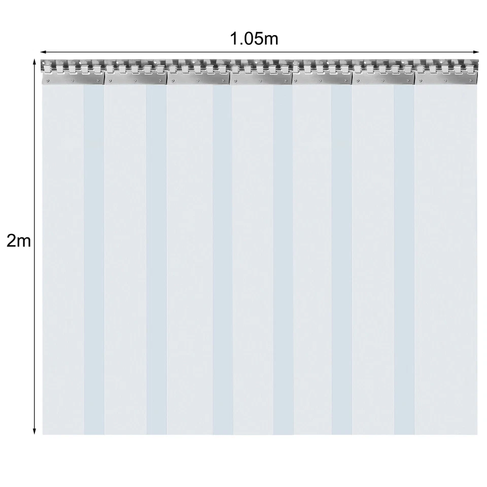 PVC Streifenvorhänge Lamellenvorhang für Industrie,Pferdestall Kuhstall 7 Stk - Bild 3 von 4