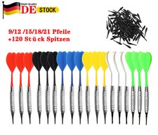 9-12 X Dartpfeile Softdart 17g Darts Set Soft Dart Pfeile + 120 Spitzen DE