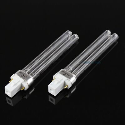 2 PCS Replacement UV Light Bulbs 9W Watt G23 Base for Aquarium UVC Sterilizer