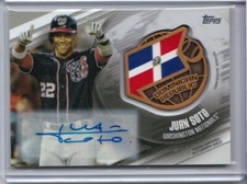 2020 Topps Series 1 JUAN SOTO Global Game Medallion AUTO Autograph 6/10