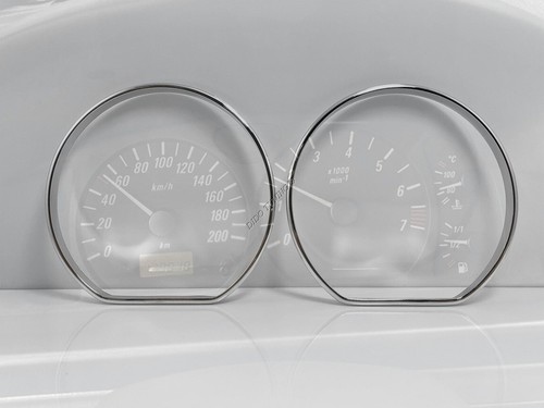 Fits Opel Agila A 2000-2007 2-Teilig Poliert Aluminium Tachoringe Tacho Ringe - Picture 4 of 6