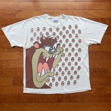 Vintage 1993 Taz Looney Tunes All Over Print Shirt