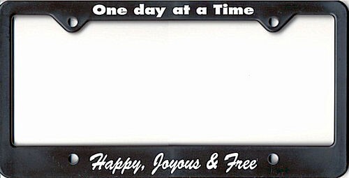 License Plate Frame Black: ODAT/Happy, Joyous & Free - F04 - Bild 1 von 1