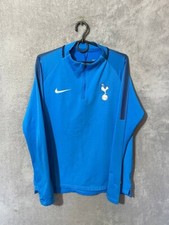 Tottenham Hotspur Training Jacket Long Sleeve Blue Nike Polyester Mens Size M