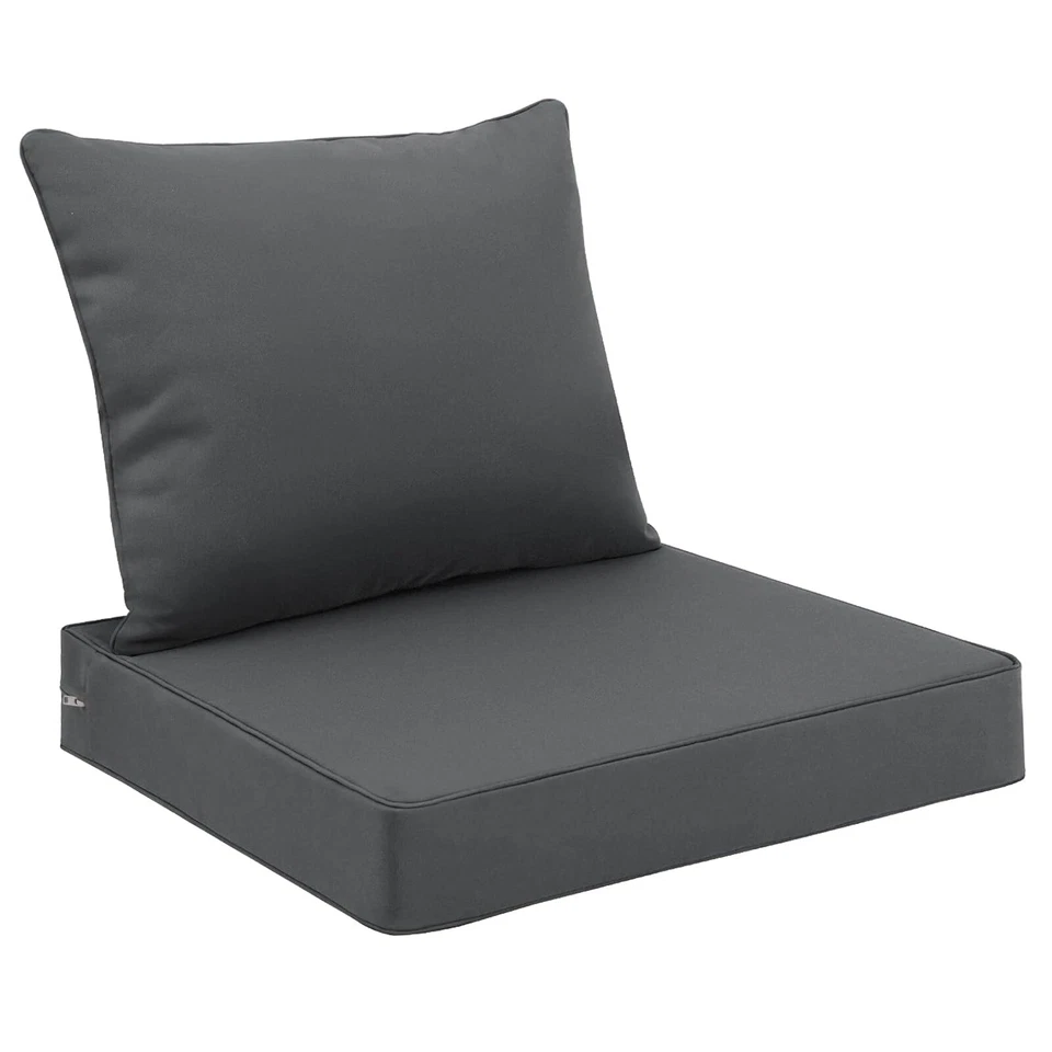 Juego de cojines de asiento de exterior cojines de patio de 22x22 pulgadas Foto 2 de 4