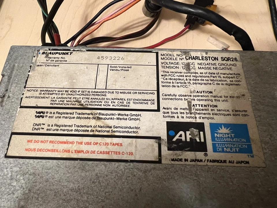 Blaupunkt Charleston SQR 26 Radio, Porsche 1987-1989 911 - Image 4 of 4