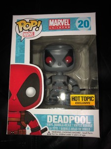 Funko-Pop-Deadpool-Marvel-Universe-20-HTF-Gray-w-PopShield-Protector