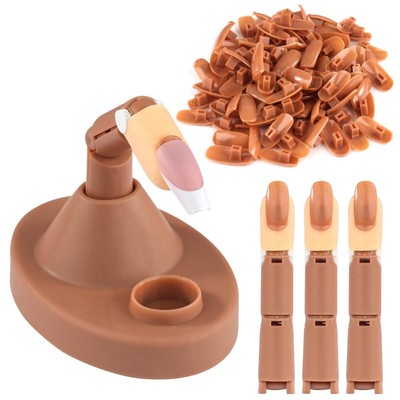 Acrylic Nail Practice Finger Kit, BORNBYME Acrylic Nail Training 1 Base Stand