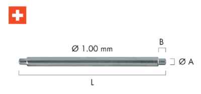 10 Anses à Ressort Pour Bracelet De Montre ø 1.00 Mm - Longueur 6 Mm - SWISS MADE - Neuf Avec étiquettes