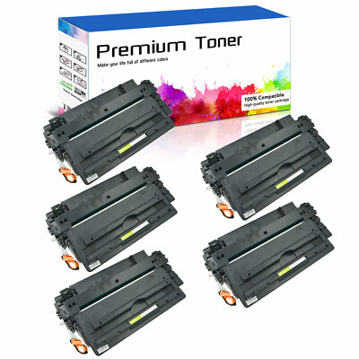 5PK Black CF214A 14A Toner for HP LaserJet Enterprise 700 M712dn M712n MFP M725f