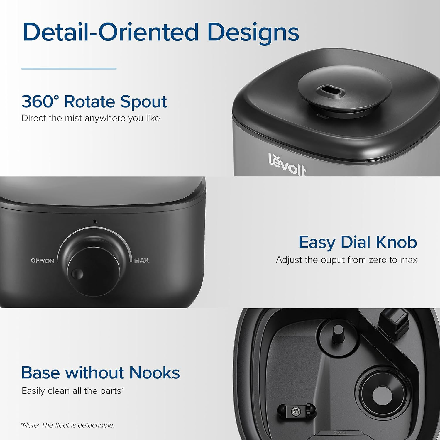 Classic 160 Top-Fill Ultrasonic Cool Mist Humidifier, Super Easy to Fill and Cle