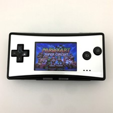 Black Body with Silver Faceplate Used Nintendo Game Boy Micro GBM Game Console