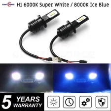 2x H1 LED Headlight Bulbs Conversion Kit High Low Beam White / Blue