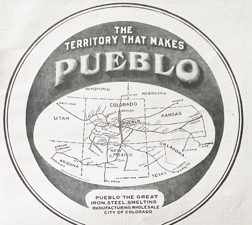 PUEBLO Business Men's Association Colorado 1907 Print Ad~Invitation Opportunity - 第 1/3 張圖片