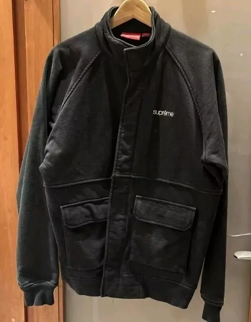FW14 Supreme Polaire Chaud Veste Taille L Noir Sweat Vintage 2014