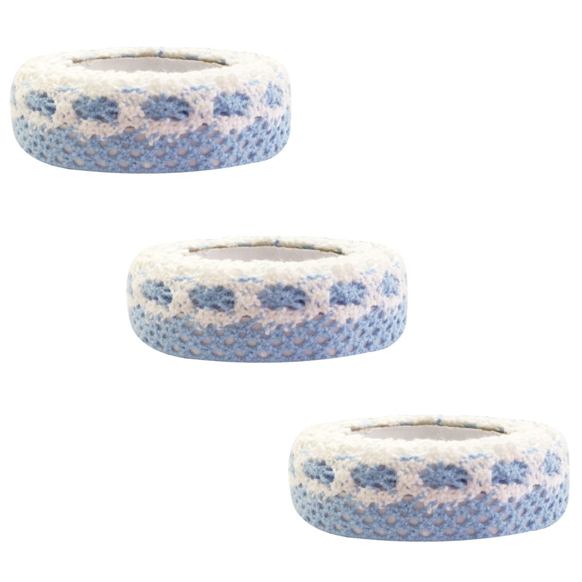 ® Colorful Decorative Adhesive Lace Tape, Blue (Set of 3)