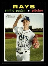 2020 Topps Heritage #43 Emilio Pagan Card Tampa Bay Rays