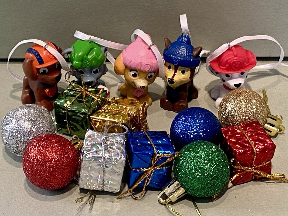 15 Piece Ornament Set, 5 Paw Patrol Characters! | eBay