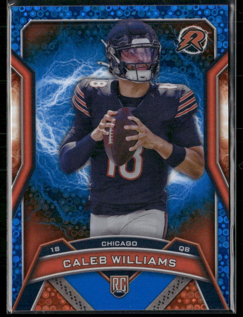 2024 Topps Resurgence Caleb Williams Blue & Orange Spark Disco #117 (RC)  Bears