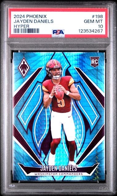 2024 Panini Phoenix Jayden Daniels #198 Hyper (RC) PSA Gem Mint 10