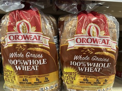 Oroweat 100% Whole Wheat Bread 24 oz. (pack of 2)