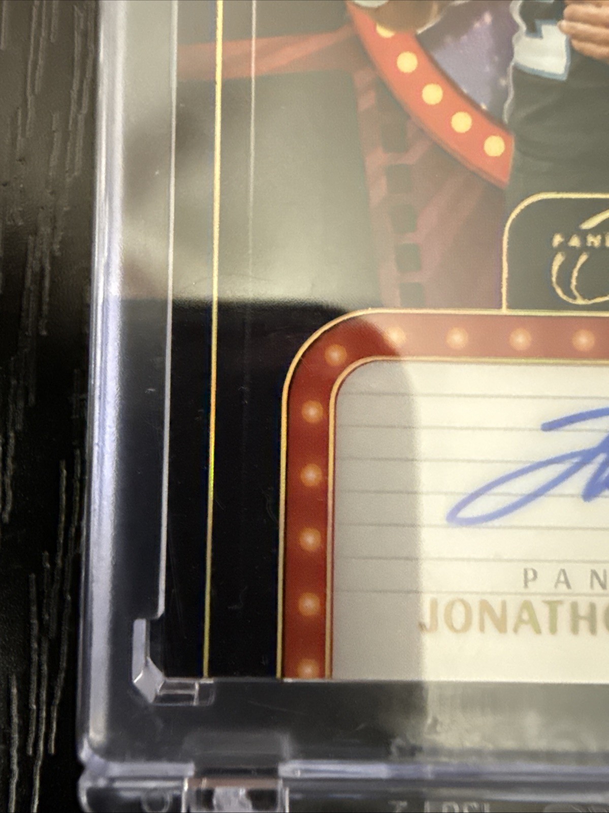 2024 Panini One Presenting Encased Jonathon Brooks Auto 8/10 view 5