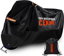 Heavy Duty Motorcycle Cover Waterproof Outdoor 210D Oxford Fabric with Heat Seal