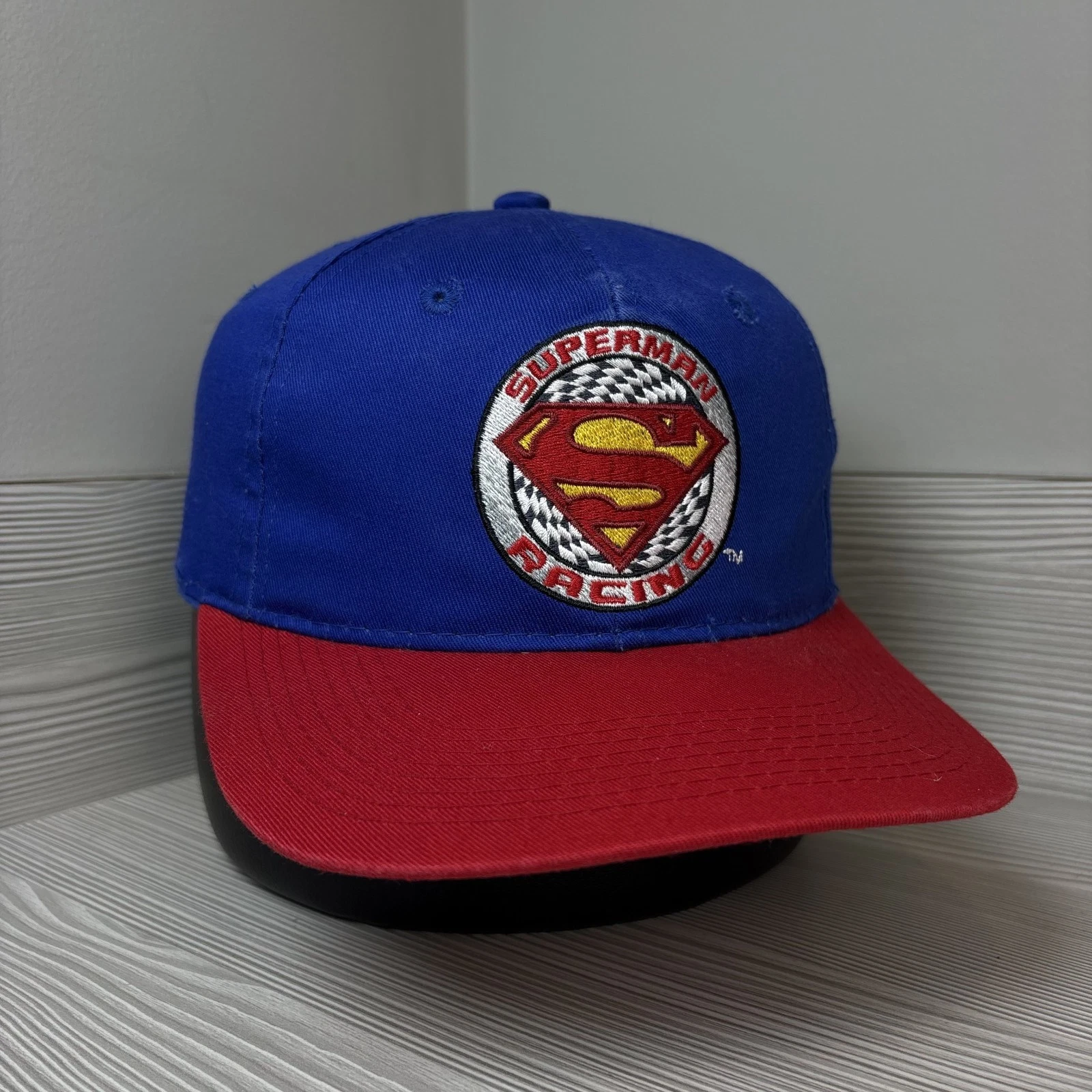 Vintage 90's Superman Racing Warner Bros Hat NASCAR Blue Cap DC Comics Snapback
Opens in a new windo