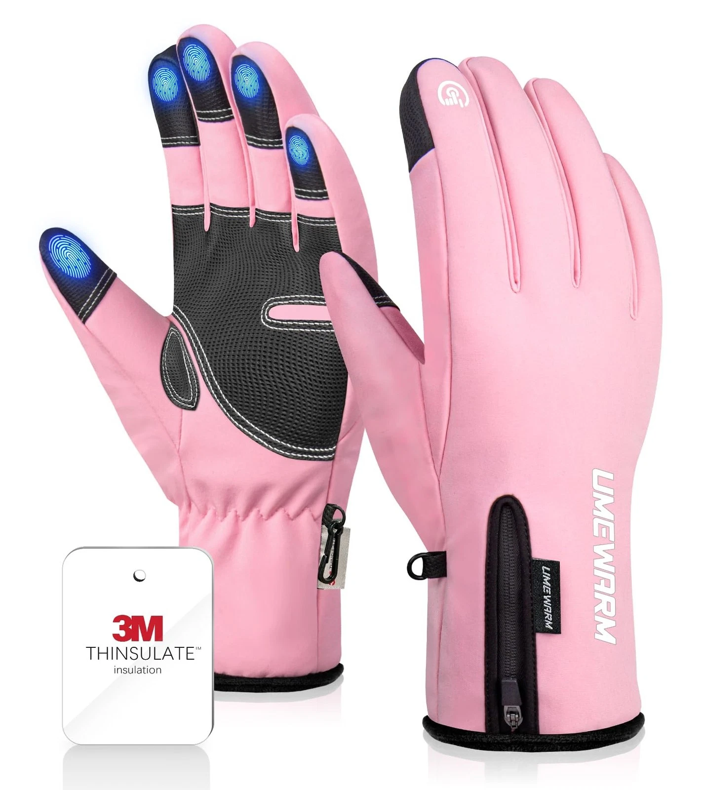 -10℉ Waterproof Winter Gloves Men, Touchscreen Fingers Snow Ski Gloves Wom