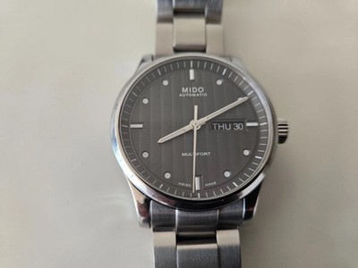 TOP MIDO Multifort Gent Automatic DayDate  38mm grau Swiss Made