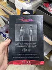 New Rocketfish Digital Fiber Optic Audio Cable - 8ft 2.4M (dd)