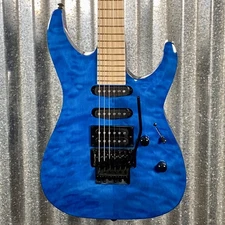 ESP LTD MH-203QM See Thru Blue Quilt Top Guitar MH203QMSTB #0337 Used
