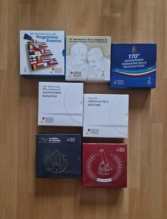 Lotto 7 Monete Proof Italia '22 '23 '24