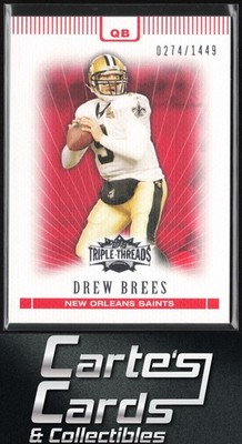Drew Brees 2007 Topps Triple Threads #4 New Orleans Saints 274/1449