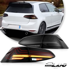 Smoked Laser Led Tail Lights For Volkswagen Golf 7 Mk7 Hatchback 2015-2017 Pair