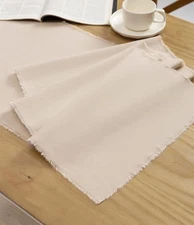 14x36" Tan Cotton Linen Table Runner for Rustic Home Decorations Wedding