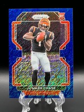 Jamarr Chase 2021 Panini Prizm Rookie FOTL Blue Shimmer Prizm /25 RC #337