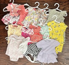 Lot Of 14 Pieces Baby Girl 0-3months Pre-owned  108 