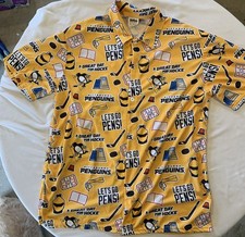PITTSBURGH PENGUINS HAWAIIAN STYLE SHIRT MEN'S XL SGA PROMO 2024 NHL HOCKEY